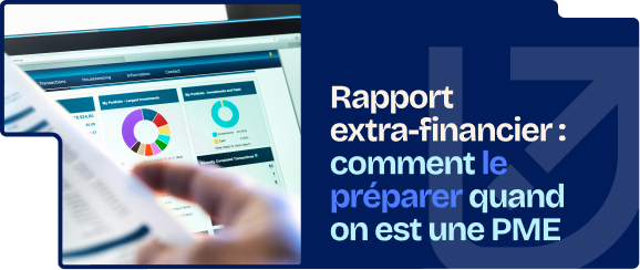 Tableau de bord ESG utilisé pour préparer un rapport extra-financier PME.